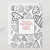 シンプルハートエレガントラブヴァレンティネスのデイフォト シーズンカード (裏面)