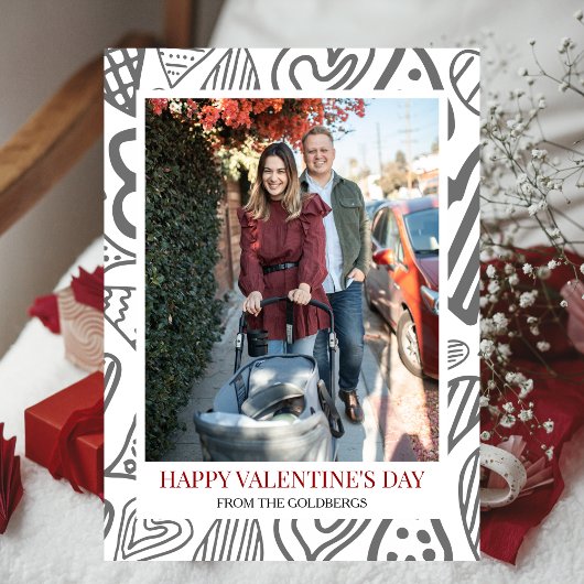 シンプルハートエレガントラブヴァレンティネスのデイフォト シーズンカード