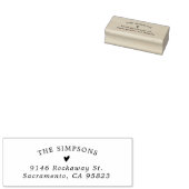 シンプルハートエレガントレタリング差出人住所 ラバースタンプ (押印)