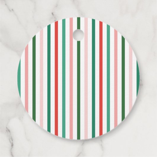 シンプルハートカスタムカラークリスマスギフトタグ フェイバータグ (裏面)