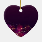シンプルハートカスタムクリスマスツリー装飾ギフト セラミックオーナメント (裏面)