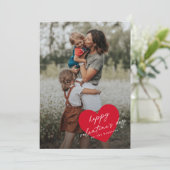 シンプルハートスクリプトハッピーバレンタインデー シーズンカード (スタンド正面)