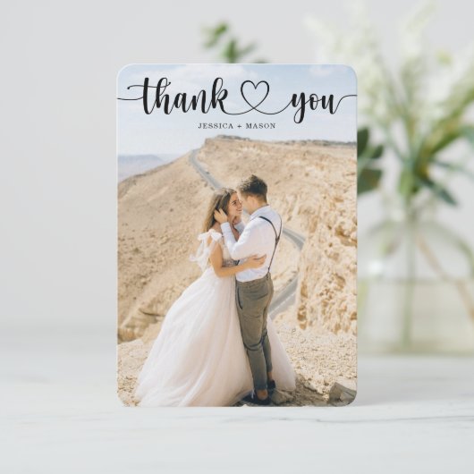 シンプルハートス結婚クリプトのサンキューカード サンキューカード (スタンド正面)