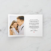 シンプルハートス結婚クリプトの折り曲げサンキューカード サンキューカード (内部)