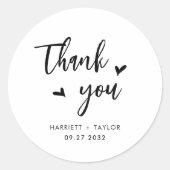 シンプルハートス結婚クリプト ラウンドシール (正面)