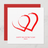 シンプルハートバレンタインデーモダン シーズンカード (正面/裏面)
