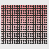 シンプルハートパターガーリーン ラッピングペーパー (フラット)