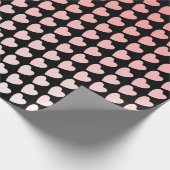 シンプルハートパターガーリーン ラッピングペーパー (角)