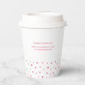 シンプルハートパターンのビジネスロゴカスタム 紙コップ (裏面)