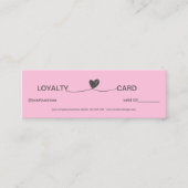 シンプルハートピエレガントンク美しい ロイヤリティカード (正面)