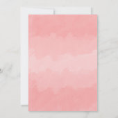 シンプルハートピンク水色ブライダルシャワー 招待状 (裏面)