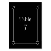 シンプルハートブラック結婚ズ テーブルナンバー (裏面)