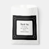 シンプルハートブラック結婚ズ フェイバーバッグ (正面)