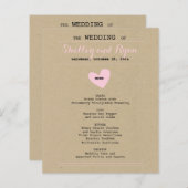 シンプルハートメニューカード (正面/裏面)