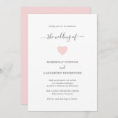 シンプルハートモデル結婚ズ 招待状 (正面/裏面)