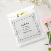 シンプルハートライトグレイ結婚ズ フェイバーバッグ (封をした状態)