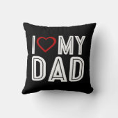 シンプルハートラブマイパパタイポグラフィ装飾用クッション クッション (裏面)