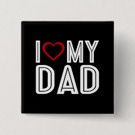 シンプルハートラブマイパパタイポグラフィ |ピンボタン 缶バッジ