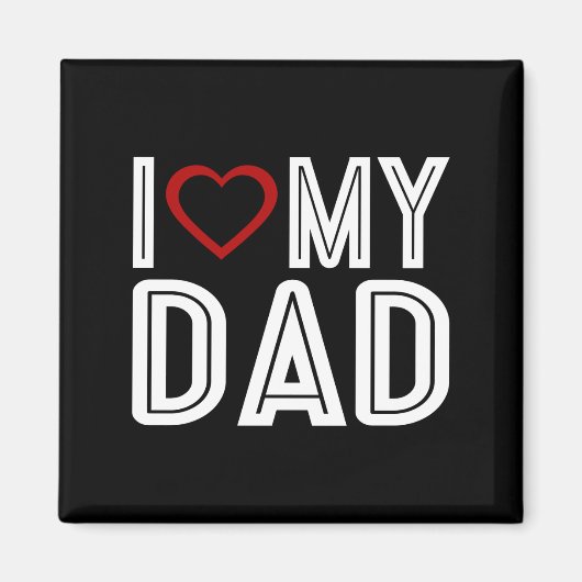 シンプルハートラブマイパパタイポグラフィ |マグネット マグネット (正面)