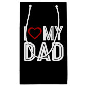 シンプルハートラブマイパパタイポグラフィ |抱き枕 スモールペーパーバッグ (裏面)