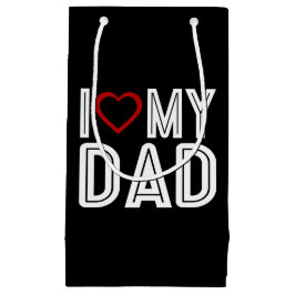 シンプルハートラブマイパパタイポグラフィ |抱き枕 スモールペーパーバッグ