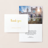 シンプルハート写真エレガモダンントウェディング 箔カード (ディスプレー)