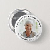 シンプルハート写真葬儀記念記念キープサケ 缶バッジ (正面&裏面)