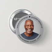 シンプルハート写真葬儀記念記念キープサケ 缶バッジ (正面&裏面)