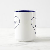 シンプルハート名前をカスタムするマグス マグカップ (中央)