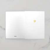 シンプルハート実在金ゴールド 箔グリーティングカード (外側レイダウン)