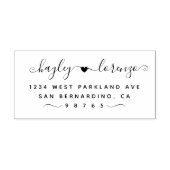 シンプルハート手書き結婚差出人住所 ラバースタンプ (インプリント)