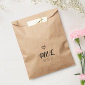 シンプルハート斜め黒結婚のロゴ フェイバーバッグ (封をした状態)