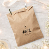 シンプルハート斜め黒結婚のロゴ フェイバーバッグ (クリップ留めされた状態)