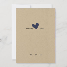 シンプルハート結婚式招待状 招待状