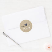 シンプルハート結婚式用シール ラウンドシール (封筒)