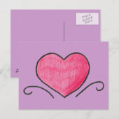 シンプルハート ポストカード (正面/裏面)