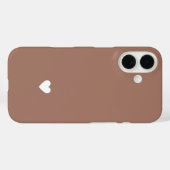 シンプルハート モカ ブラウン モダンラブ Chic Case-Mate iPhoneケース (裏面 (横))