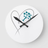 シンプルハート ラウンド壁時計 (正面)