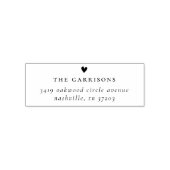 シンプルハート |家族の名前と差出人住所 セルフインキングスタンプ (デザイン)