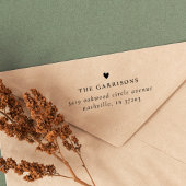 シンプルハート |家族の名前と差出人住所 セルフインキングスタンプ