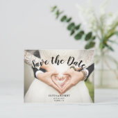 シンプルハート – 日付の保存 ポストカード (スタンド正面)