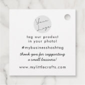 シンプルハートSmall Business フェイバータグ (裏面)