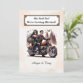 シンプルバイクもしくは自転車に乗る人結婚式招待状 招待状 (スタンド正面)