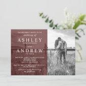 シンプルバエレガントルモダング結婚写真 招待状 (スタンド正面)