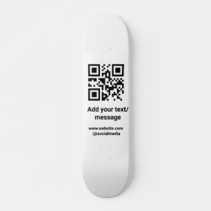 シンプルバカスタムーコードでテキストWebサイトQR Claを追加 スケートボード