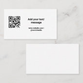 シンプルバカスタムーコードでテキストWebサイトQR Claを追加 名刺 (正面/裏面)