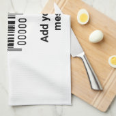 シンプルバカスタムーコードでテキストWebサイトQR Sqを追加 キッチンタオル (四つ折り)