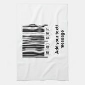 シンプルバカスタムーコードでテキストWebサイトQR Sqを追加 キッチンタオル (縦)