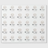 シンプルバカスタムーコードでテキストWebサイトQR Sqを追加 ラッピングペーパー (フラット)