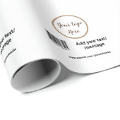 シンプルバカスタムーコードでテキストWebサイトQR Sqを追加 ラッピングペーパー (ロールコーナー)